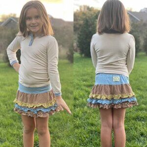 Swanky Baby Vintage | Long Sleeve with Skirt Two Piece Set | Size 8